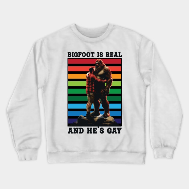 Bigfoot Is Gay Crewneck Sweatshirt by Trendsdk